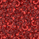 American Country Scrolls Red 44"/45" Cotton Fabric Per Yard