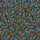 Forest Light - Pine Sprigs - Brown 44"/45" Fabric Per Yard