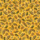 Forest Light - Pine Sprigs - Marigold 44"/45" Fabric Per Yard