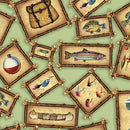 The Lure Of Fishing Fishing Patches Light Green 44"/45" Cotton Fabric Per Yard