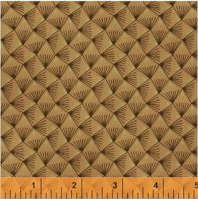 Josephine - Geometric Fan - Golden Brown