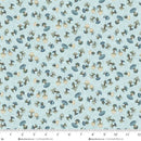 Pale Blue Mushrooms Cotton 44"/45" Fabric Per Yard