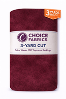 3-Yard Package - Color Waves 108" Supreme Backings - Burgundy