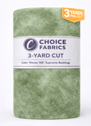 3-Yard Pack - Color Waves 108" Supreme Backings - Basil