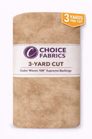3-Yard Package - Color Waves 108" Supreme Backings - Taupe
