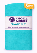 3-Yard Pack - Color Waves 108" Supreme Backings - Turquoise