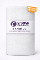 3-Yard Package - Grain of Color 108" Supreme Backings - White