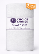 3-Yard Pack - Grain of Color 108" Supreme Backings - White