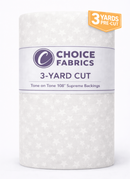 3-Yard Pack - Tone on Tone 108" Supreme Backings - White on White Stars