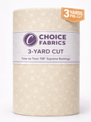 3-Yard Pack - Tone on Tone 108" Supreme Backings - White on Cream Stars