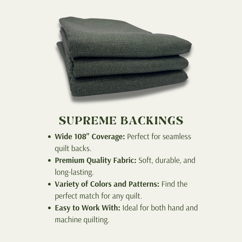 Grain of Color 108" Supreme Backings - Green