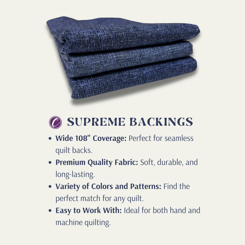 Grain of Color 108" Supreme Backings - Navy