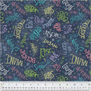Blue Navy Noteworthy Aspirations 44"/45 Fabric Per Yard