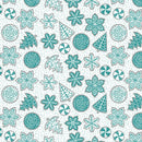 Nordic Cabin - Cookies - Teal Metallic