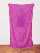 Pink On Pink Otter Romp Fan Leaves Cotton 44"/45" Fabric Per Yard