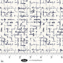 Cameo Appearance Abstract Script White Cotton 44"/45" Fabric Per Yard