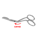 4" Mini Duckbill Applique Scissors Silver Shimmer