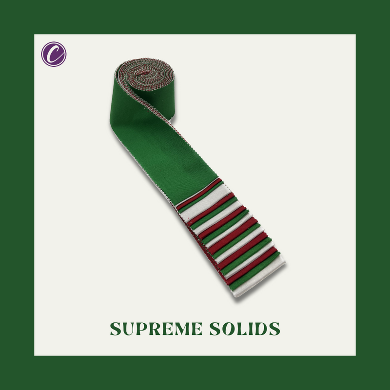 Supreme Solids - 2.5" Roll - Red/Green/White (20 cuts)