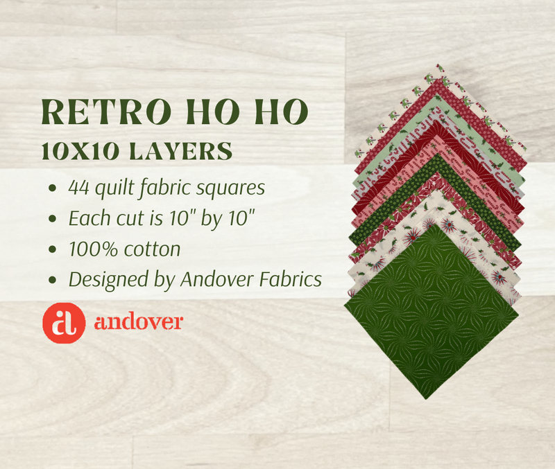 Retro Ho Ho - 10x10 Layers (44 cuts)