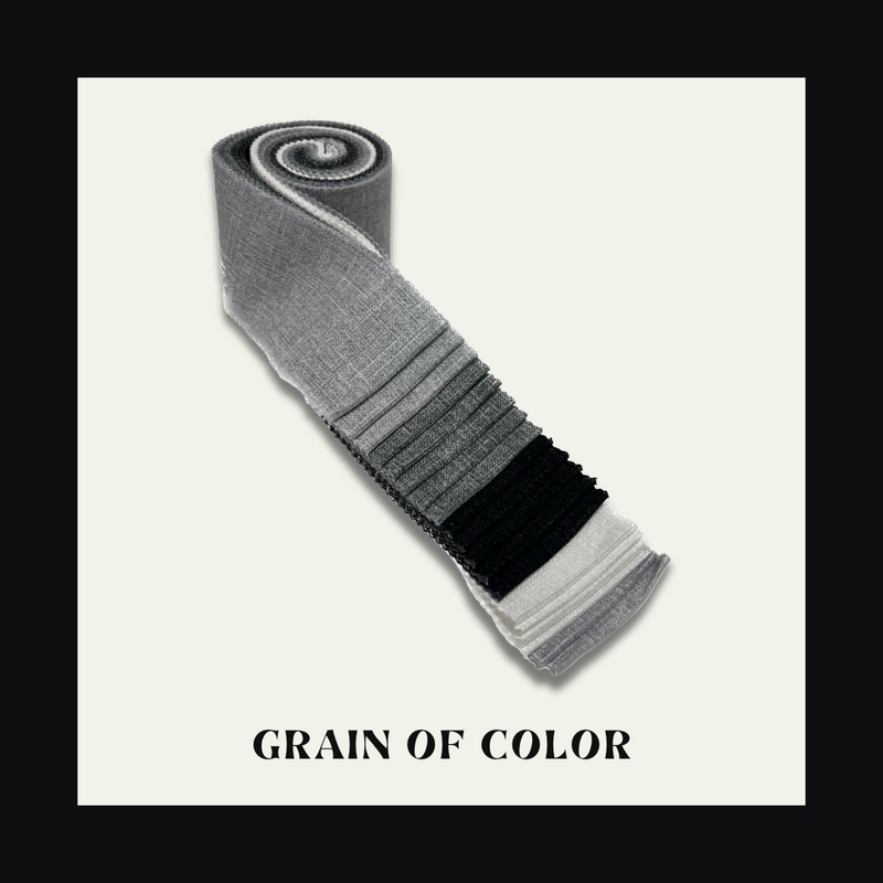 Grain of Color - 2.5" Roll - White/Grey/Black (20 cuts)