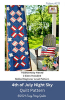 4th of July Night Sky Quilt Pattern - Paper Print Mailed Version