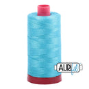 5005 Bright Turquoise Aurifil Cotton 12 WT Large Spool