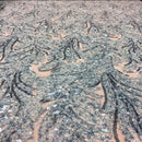 Cozy Pop Thread Floral Sequins Fabric