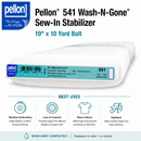 Pellon® 541 Wash-N-Gone® Sew-In Stabilizer – 19" x 10 Yard Bolt – White