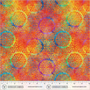Flower of Life Orange Crush Cotton 108" Wideback Fabric per yard