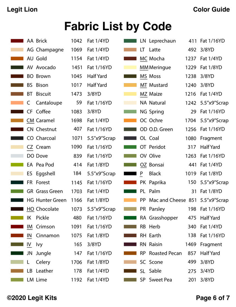 Legit Lion Full Quilt Kit