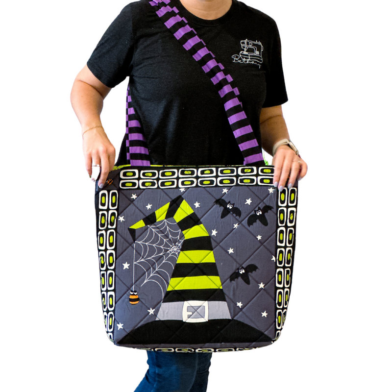 Quilted Trick or Treat Tote - Quilt Kit (Gray Panel)