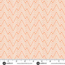 Perfect Day Zigziig Orange Cotton 44"/45" Fabric Per Yard