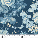 Special Delivery Rose Bouquet Navy 44"/45" Cotton Fabric Per Yard