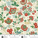 Adorn Bloom Cream 44"/45" Cotton Fabric Per Yard