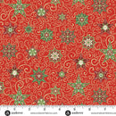 Adorn Star Red 44"/45" Cotton Fabric Per Yard