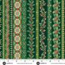 Adorn Garland Stripe Green 44"/45" Cotton Fabric Per Yard