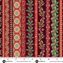 Adorn Garland Stripe Burgundy 44"/45" Cotton Fabric Per Yard