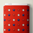 Pop Stars 8-Bit Stars Red QC Cotton 44”/45” Fabric Per Yard
