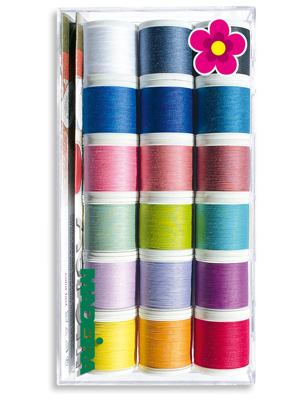 Aerofil 120 - Assortment Box, 440-yard (400m) spools, 18 Colors