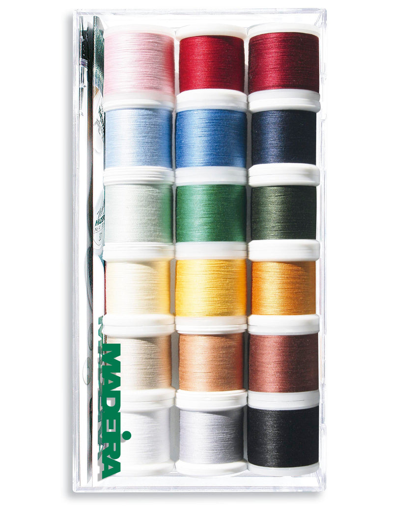 Cotona 30 - 220-yard (200m) Assortment Box, 18 Colors