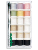 Cotona 80 - 220-yard (200m) Assortment Box, 18 spools, 10 colors