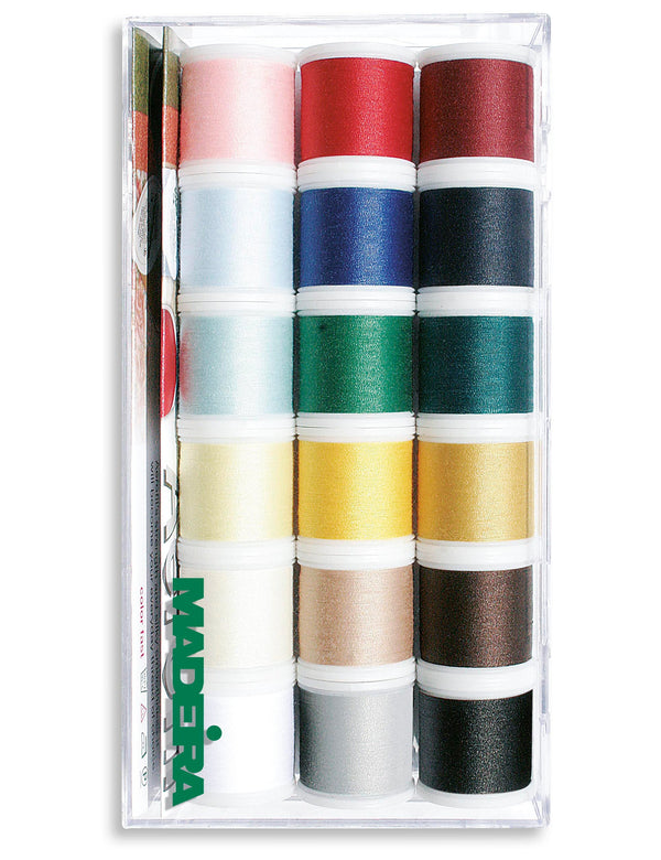 Aerofil 120 - Assortment Box, 220-yard (200m) Spools, 18 Colors