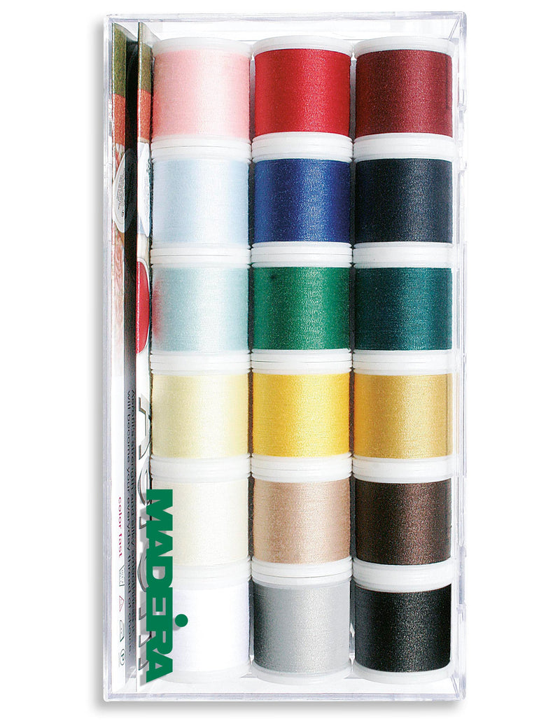 Aerofil 120 - Assortment Box, 220-yard (200m) Spools, 18 Colors