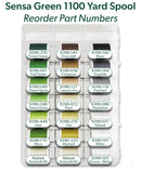 Sensa Green 40 – Quilt Box, 1100-yard (1000m) Spools, 40 Colors