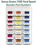 Sensa Green 40 – Quilt Box, 1100-yard (1000m) Spools, 40 Colors