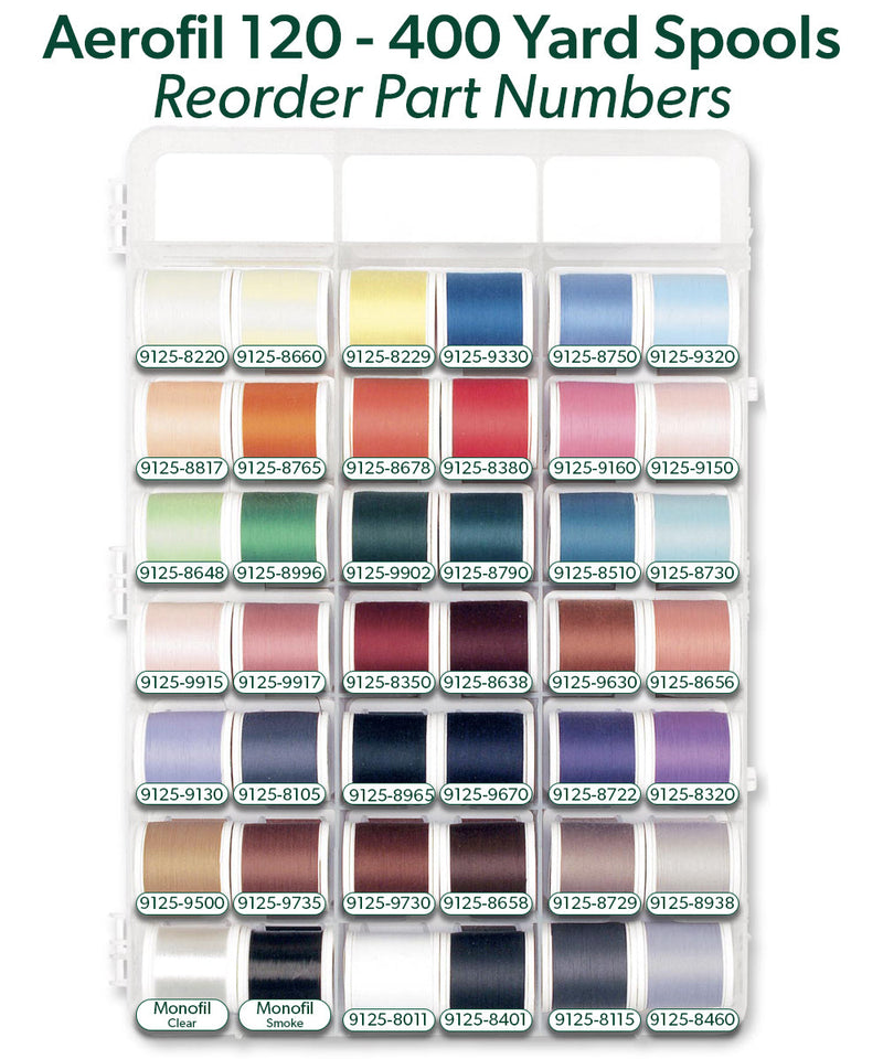 Aerofil 120 – Quilt Box, 40 440-yard (400m) and 22 1100-yard (1000m) Spools