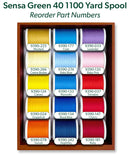 Sensa Green 40 - Mini 2-Drawer Treasure Chest, 1100-yard (1000m) spools, 30 Colors