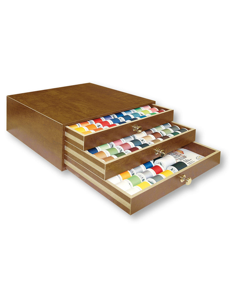 Aerofil 120 – 3 Drawer Treasure Chest, 182 110-yard (100m) & 12 110-yard (100m) Spools