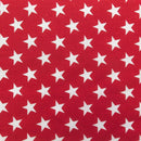 Patriotic Star Print Poly Cotton Fabric