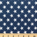 Patriotic Star Print Poly Cotton Fabric